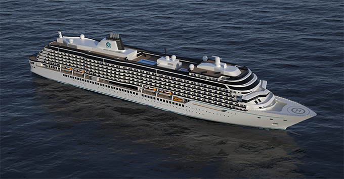 Crystal Cruises' new Diamond Class ship (Photo: Crystal Cruises) Crystal Cruises' new Diamond Class ship